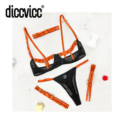 #84 Diccvicc Sexy Underwear Set Patchwork Harness Sensual Lingerie