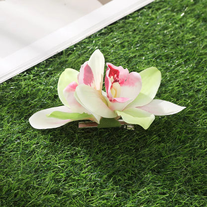 #74 Orchid Flowers Hair Clips Bohemian Large Hairpin