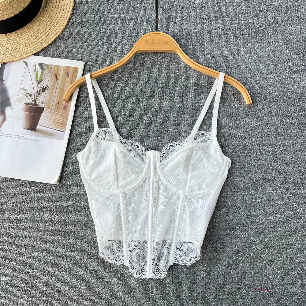 #157 Foamlina Sexy Floral Lace Crop
