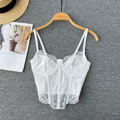 #157 Foamlina Sexy Floral Lace Crop