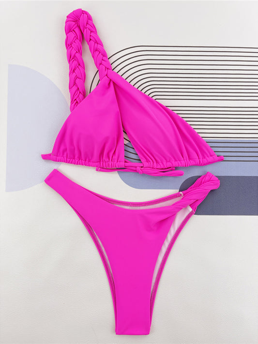 #15 Sexy Cut Out One Shoulder Brazilian Bikini
