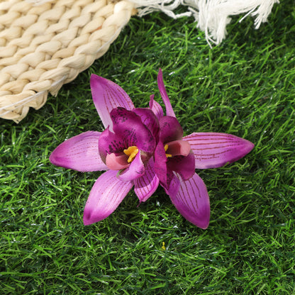 #73 Orchid Flowers Hair Clips Bohemian