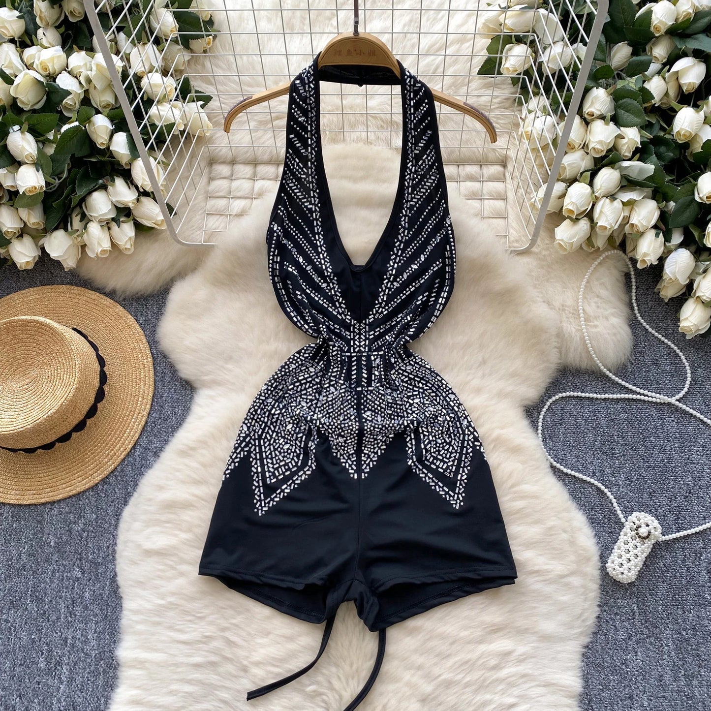 #133 Hotsweet Halter Deep V-neck Sleeveless