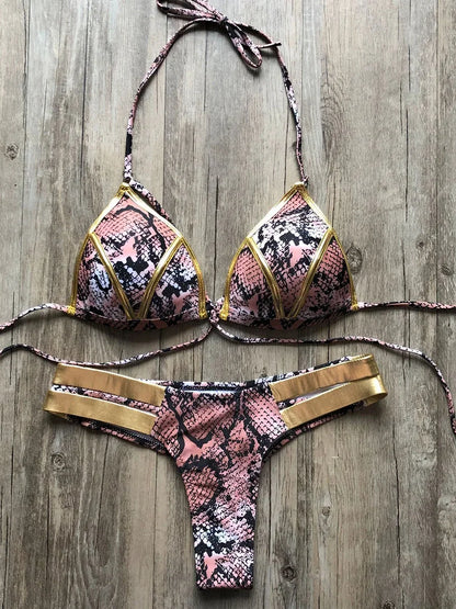 #25 Sexy Halter Push Up Brazilian Bikini