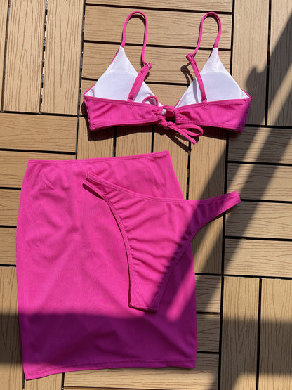 #11 Ribbed With Skirt Padded Bikini