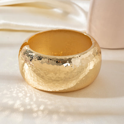 #62 New Beige Tie Dye Wide Asymmetrical Resin Bracelet