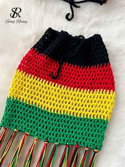 #150 Tassel Knitted Beach