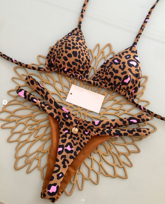 #6 New Triangle Cup Bikini Set Swimwear Beach Vacation Essential