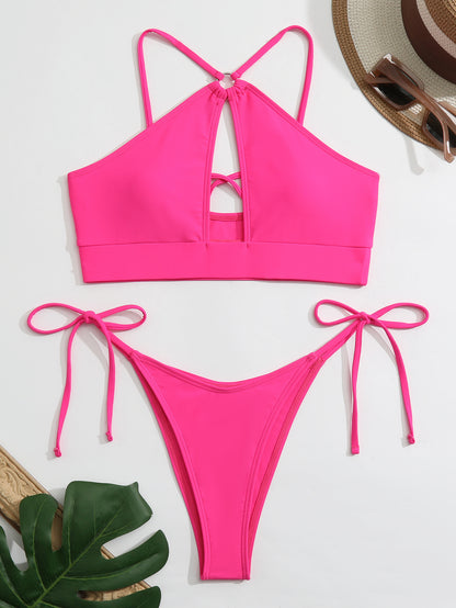 #14 Cut Out Halter Bikini Swimsuit