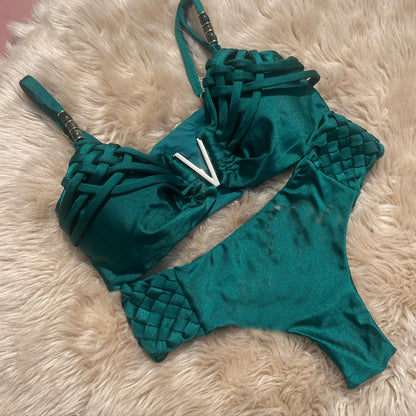 #58 New Bandage Stripes Brazilian Bikini