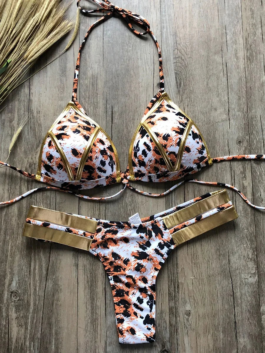 #25 Sexy Halter Push Up Brazilian Bikini