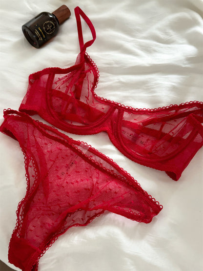 #184 Ultra-thin lace gathered underwear