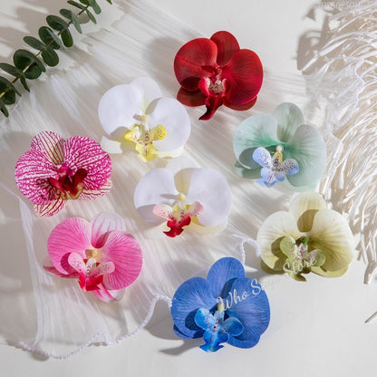 #63 Fashion Butterfly Orchid Stud Earrings