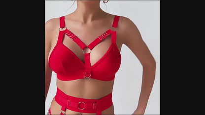 #81 Magdalyn Women Sexy Chain Bra Brief Suits