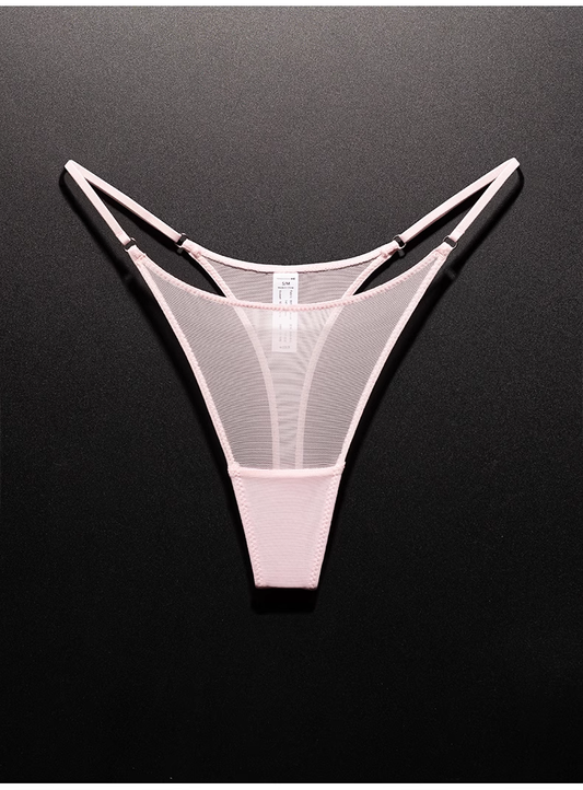 #87 New European and American Sexy Lace T-Back Transparent Mesh